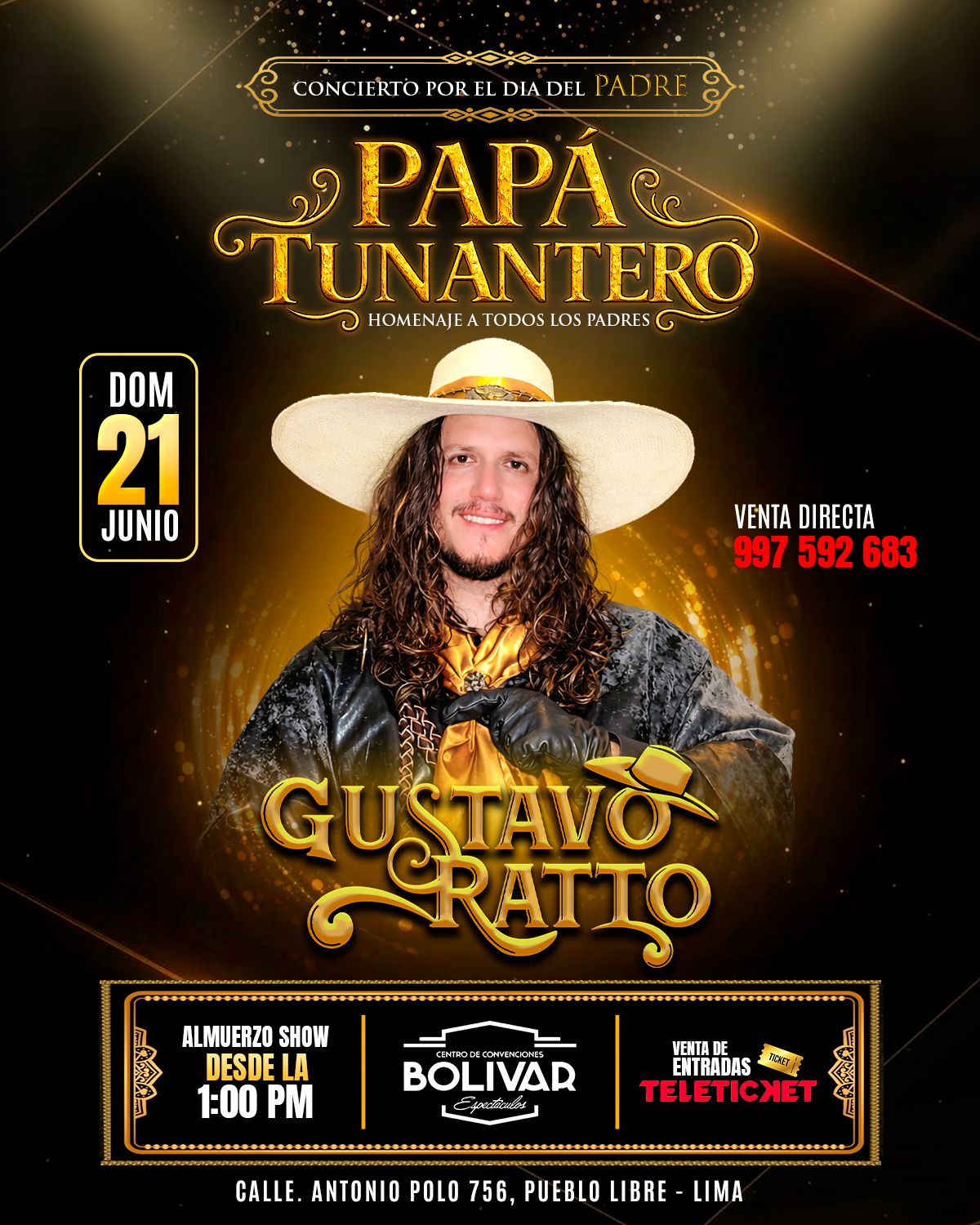 En este momento estás viendo Papá Tunantero – Homenaje en el Día del Padre 2026 Almuerzo Show en Vivo