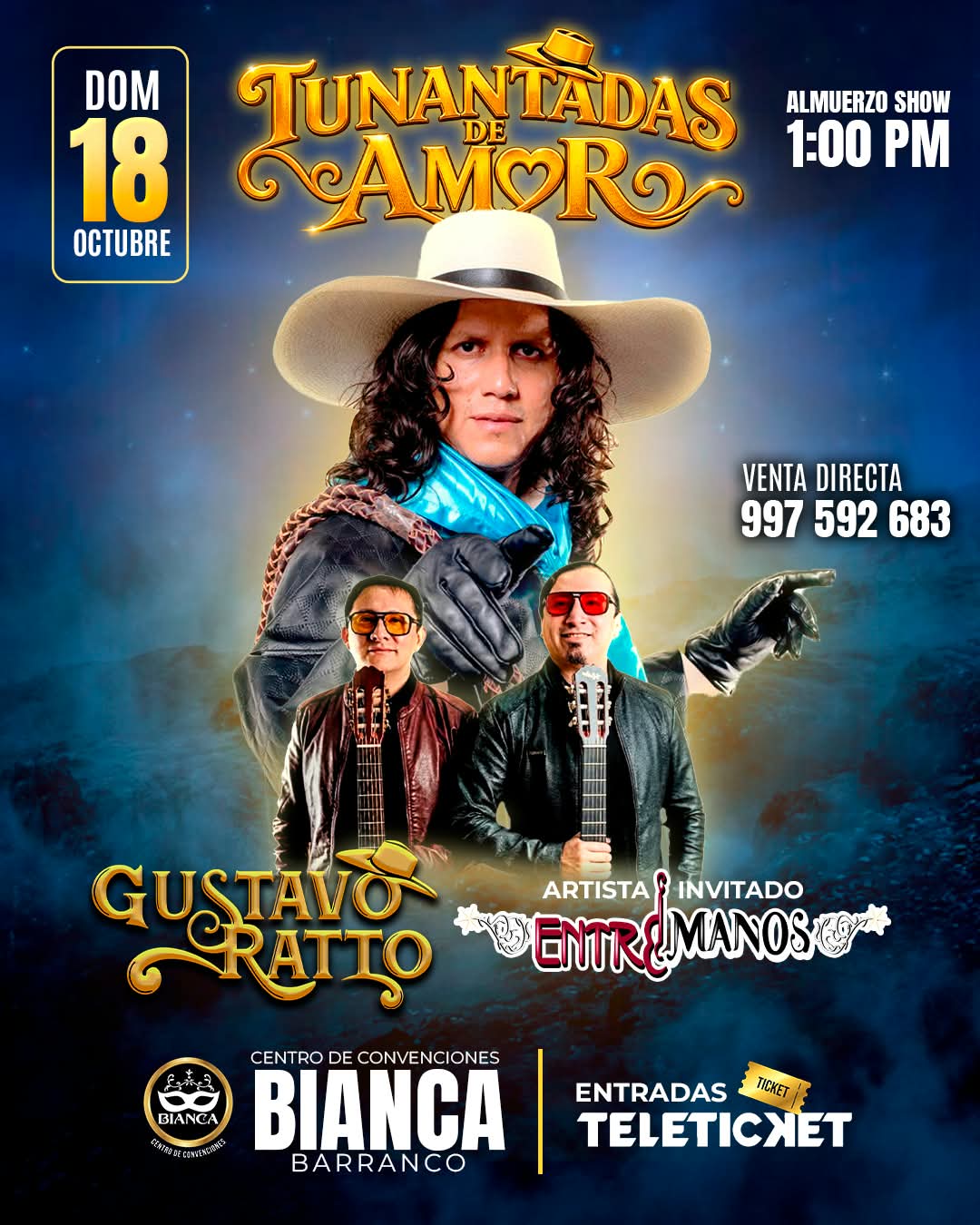 En este momento estás viendo Tunantadas de Amor con Gustavo Ratto en Lima 2026